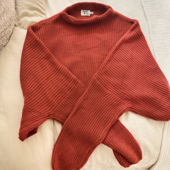 terracotta batwing cropped sweater - Picture 1 of 2